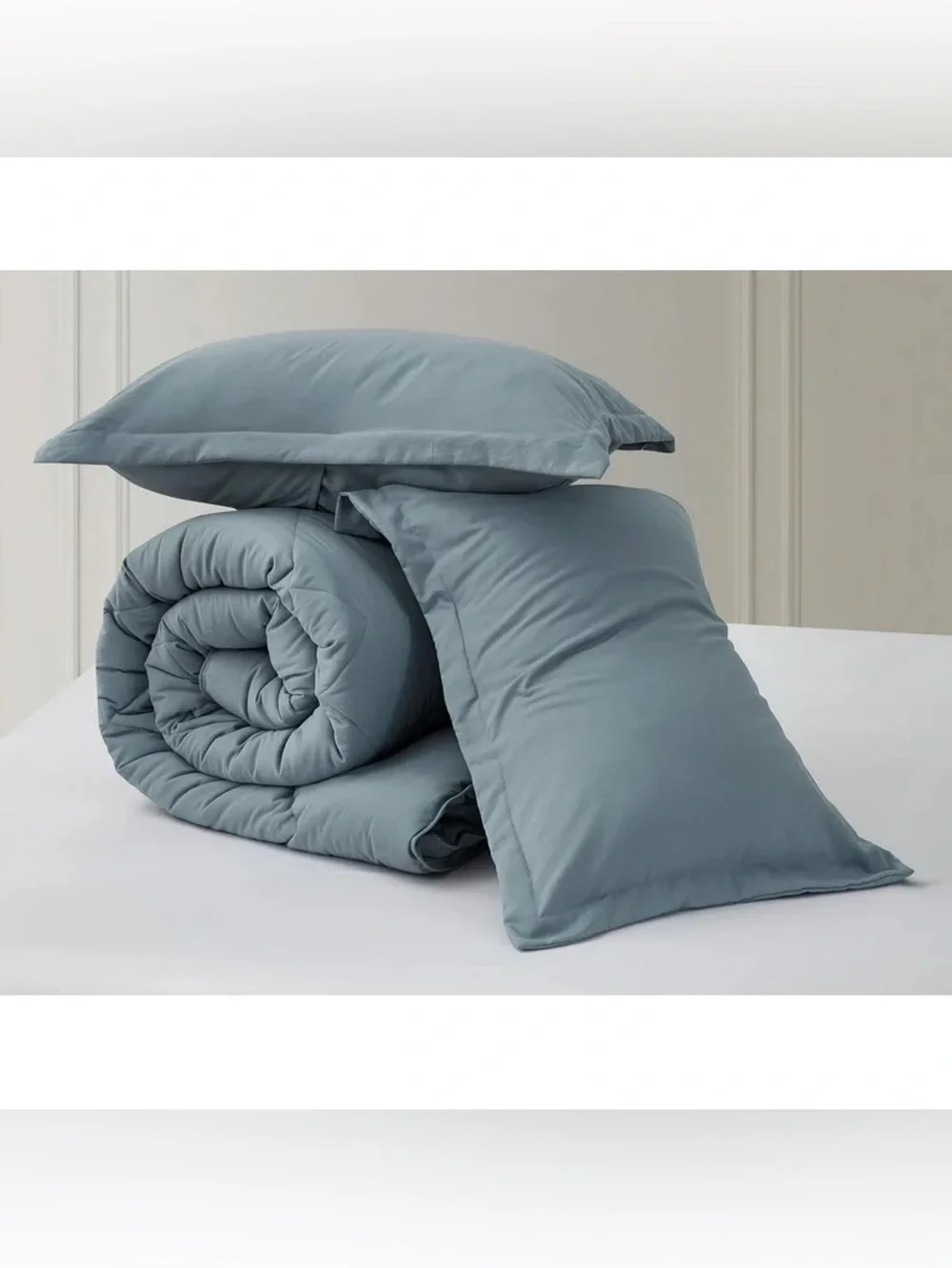 Blue king 3 piece Quilted king Comforter Set - Soft Microfiber Bedding